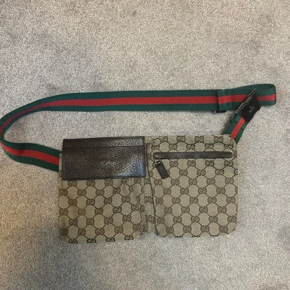 Gucci Beige GG Crossbody with Red and Green Strap - Picture 10 of 16